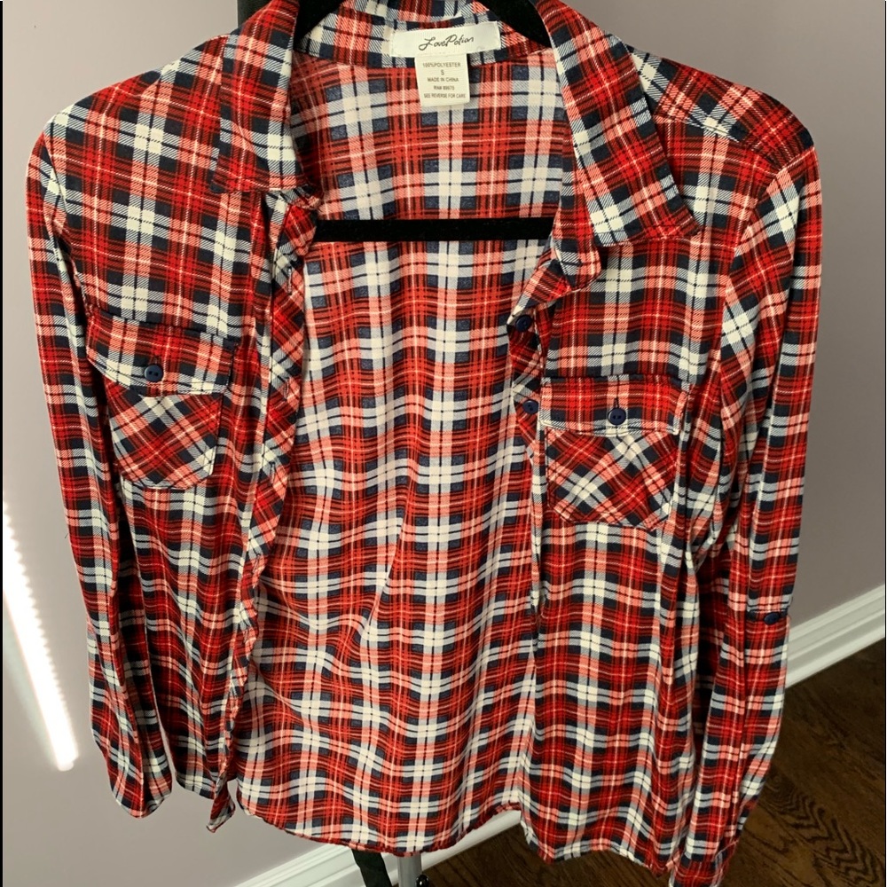 Plaid button down